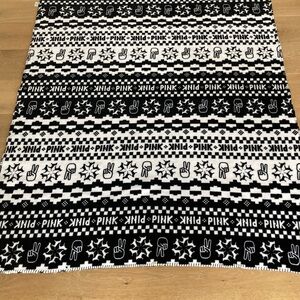 Victoria’s Secret Black and White Cozy Blanket